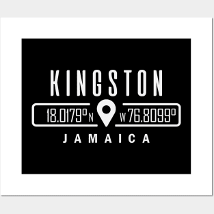 Kingston, Jamaica GPS Location Posters and Art